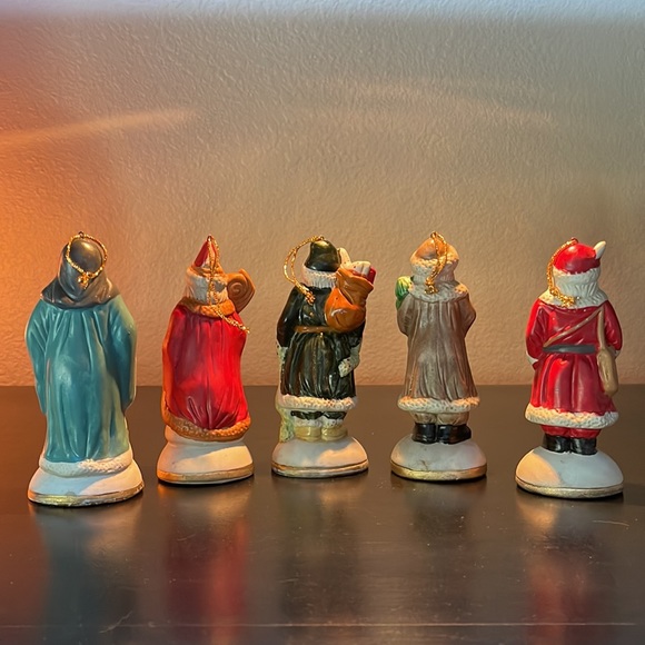 Hand painted Porcelain Santa Figurines - Picture 2 of 6